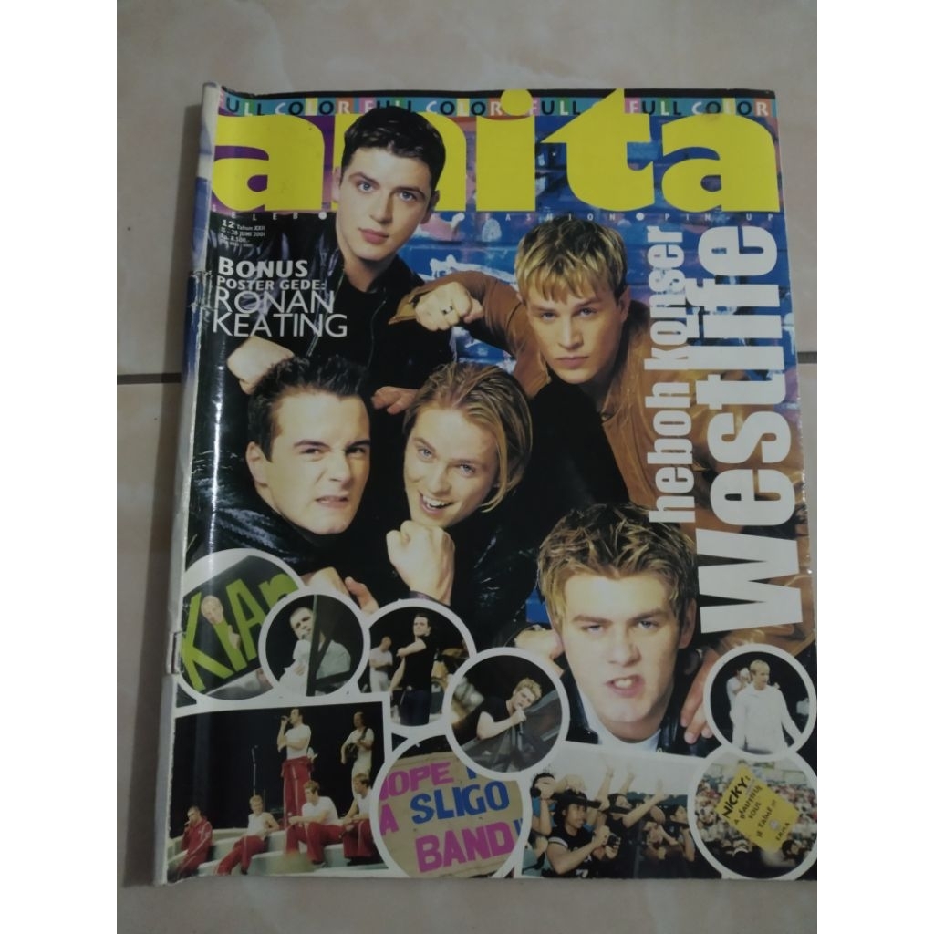 Majalah ANITA tahun 2001 cover Westlife