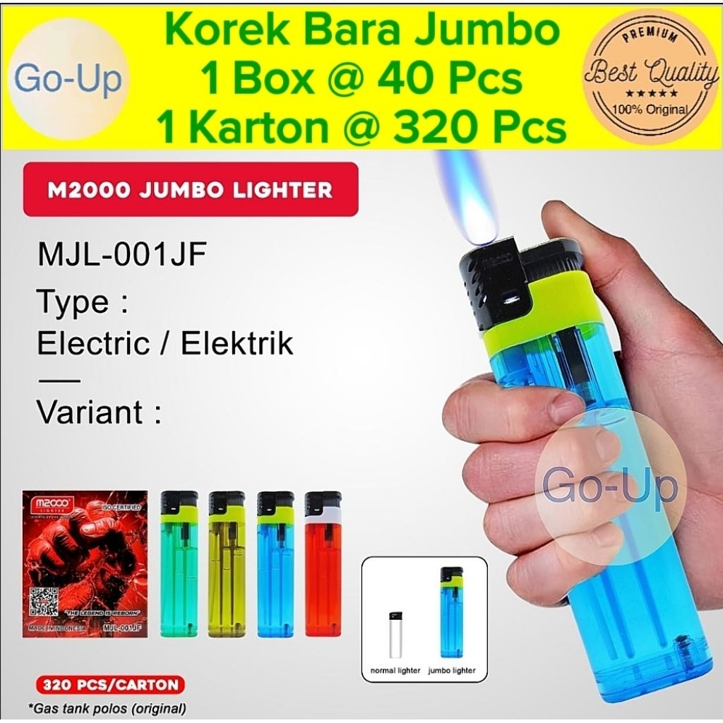 [1 Pcs] Korek Bara Jumbo Super Besar Anti Angin Anti Padam