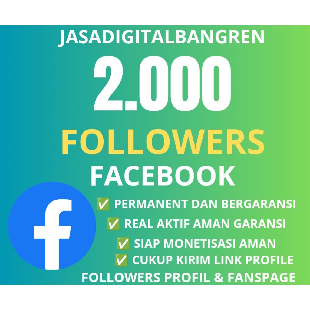 FOLLOWERS FACEBOOK PRO PERMANENT PROFIL/PAGE