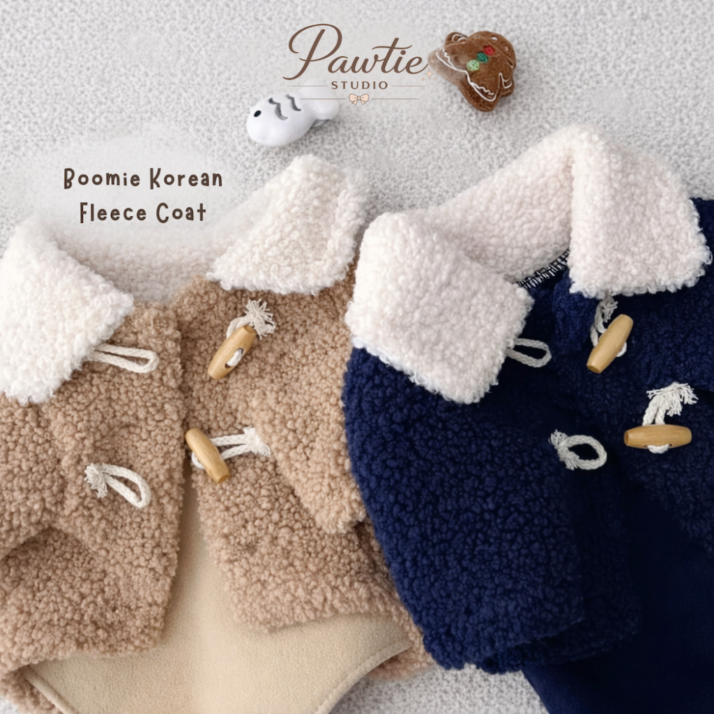 PAWTIE STUDIO - Boomie Fleece Coat | Jacket Anjing dan Kucing Lucu | Baju Anabul Kecil Keren Outdoor