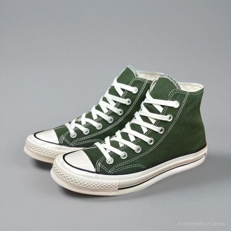 Converse70s Sepatu Pria All-star Tali Tinggi Kanvas Abu Abu size 36-43