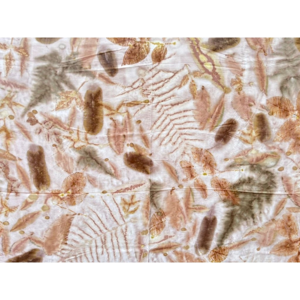 Kain Ecoprint Rayon | Natural Dye | Handmade Motif Daun