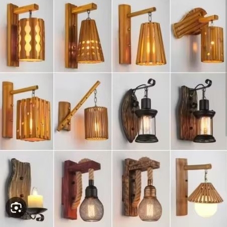 lampu dinding bambu jepang