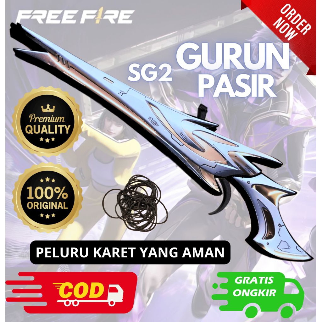 MAINAN VIRAL FF SG GURUN PASIR KAYU ORIGINAL