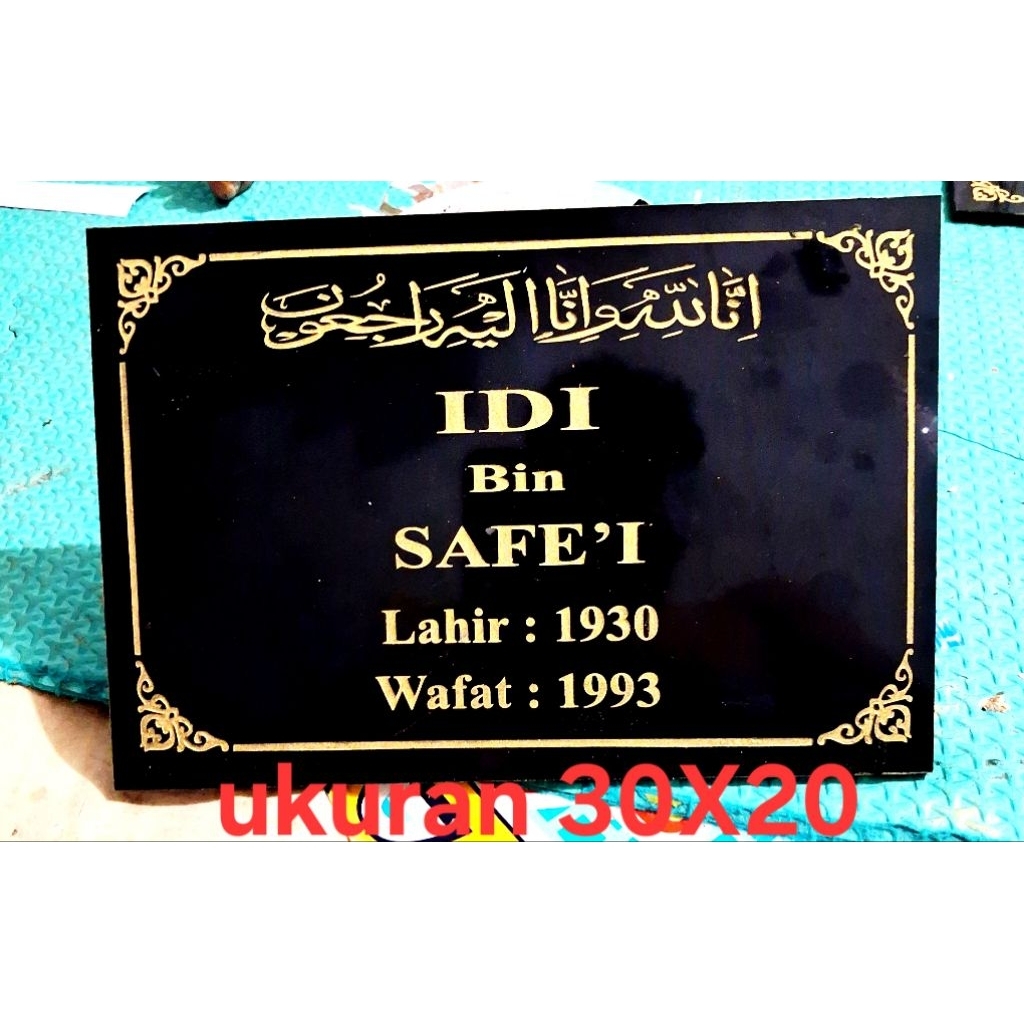 NAMA NISAN KUBURAN 30X20