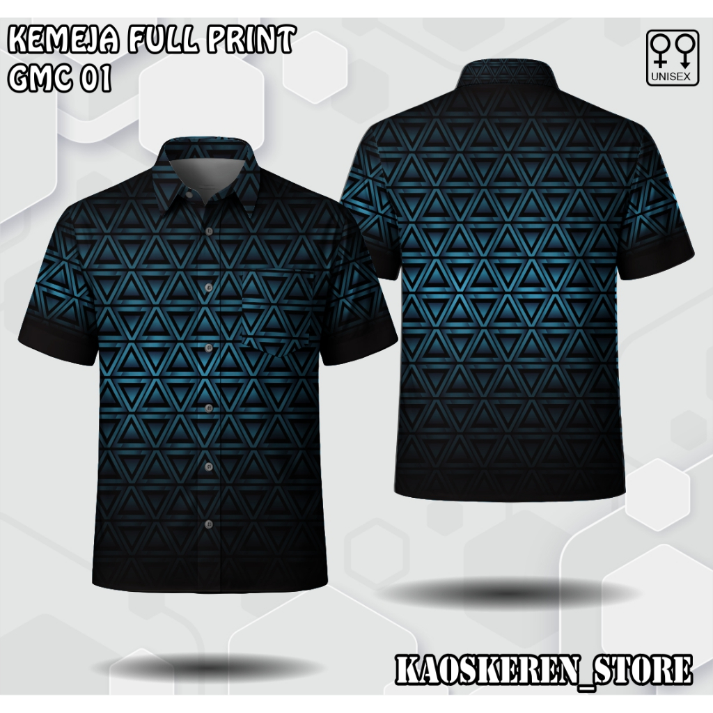Kemeja Pria full printing kemeja premium pria wanita motif 3d kemeja formal pria