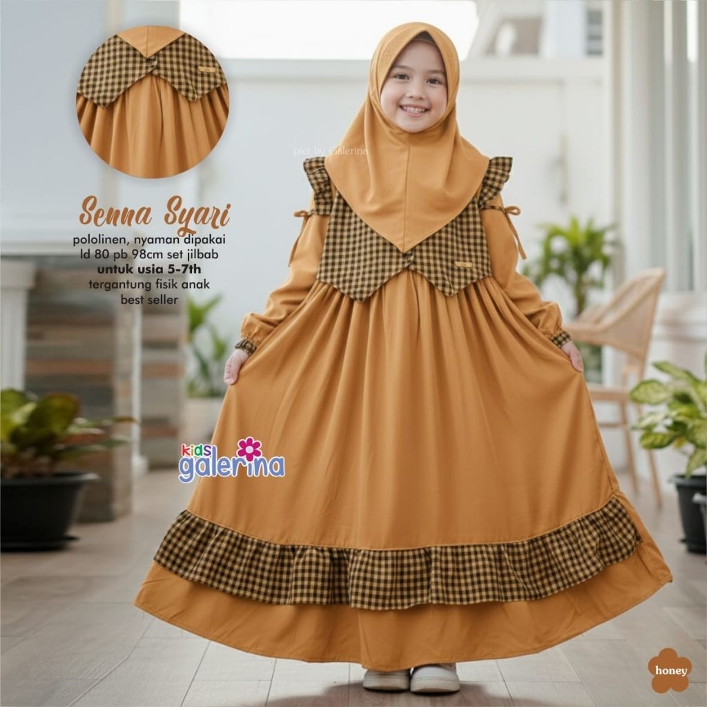 Dress syari Kids Senna-Saqulna-Safara Dress syari Kids by.Galerina