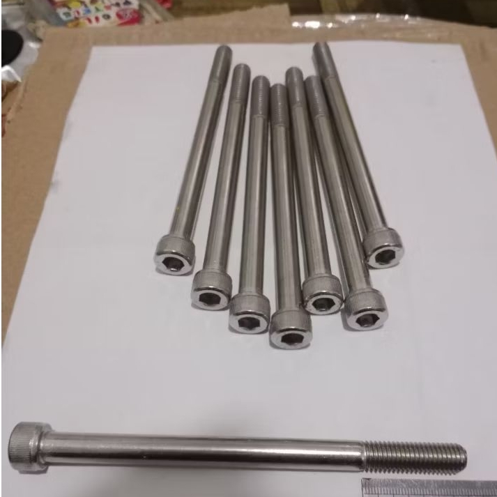 Baut L stainless m10x140 half drat baut 14 kepala kunci L panjang  14 cm