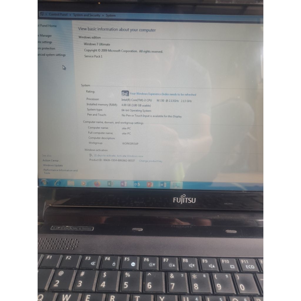 LAPTOP Fujitsu LH530 INTEL CORE I3 GEN 1