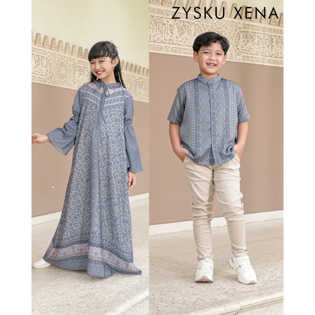 Zysku Xena | Sarimbit Anak 2026 | Samira Dress Anak & Koko Anak - Dune | Raya Lebaran