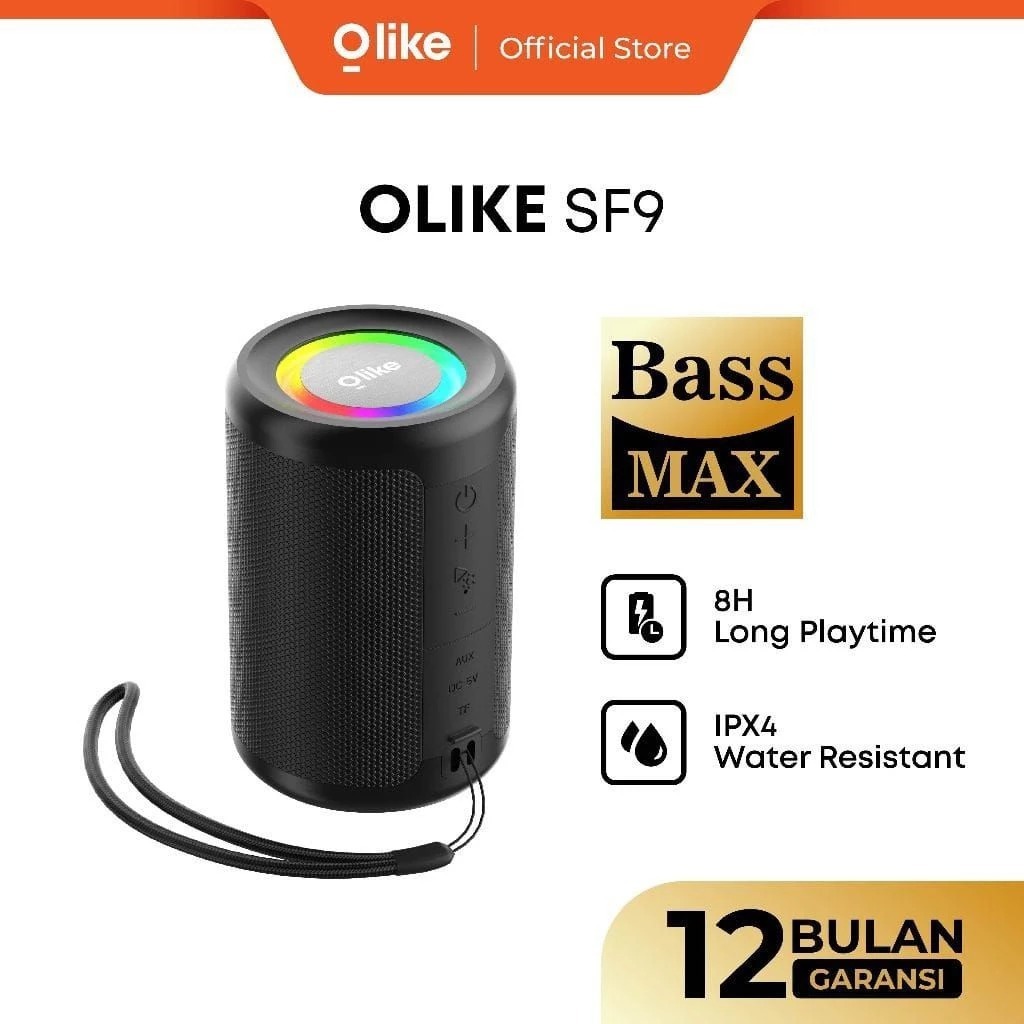 Olike SF9 / SF12 speaker Bluetooth Mini RGB Light Wireless Musik Box Portable Stereo TWS Spiker Orig