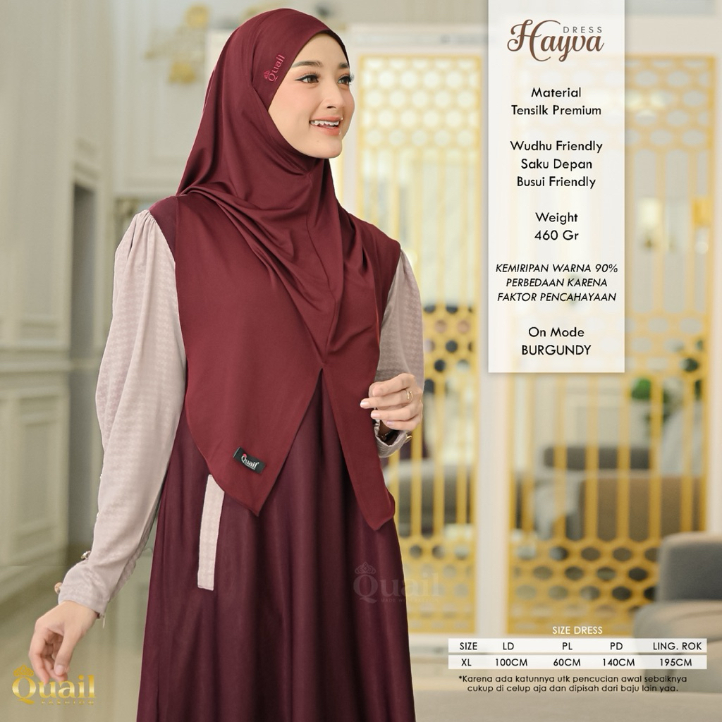Quail Hijab - HAYVA EXCLUSIVE DRESS ORI QUAIL