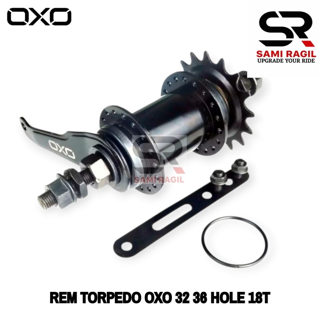REM TORPEDO OXO 32 36 HOLE 18T LUBANG 32H 36H SEPEDA BMX FIXIE MTB FEDERAL CTB MINI HITAM TERPEDO 18
