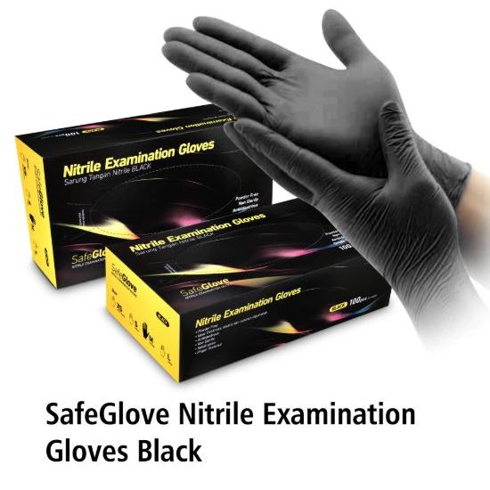 Safeglove Nitrile Examination Gloves Black