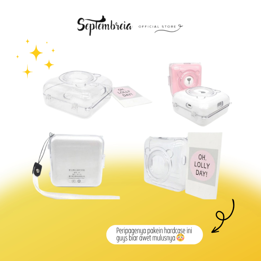 Hardcase Peripage Pocket Printer Case Peripage Case Pelindung Peripage Casing Pelindung - Transparan