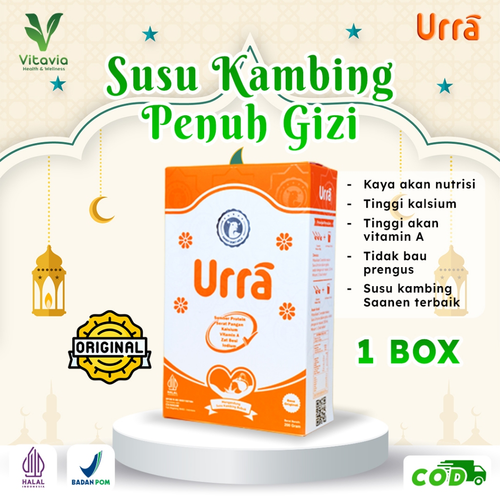 Susu Kambing Urra 1 Box | Susu Kambing Saanen Premium Kaya Protein
