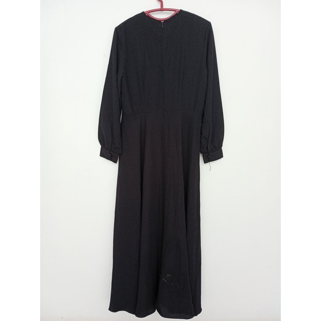 Gamis Hitam Polos Seken/Bekas Pakai/Preloved