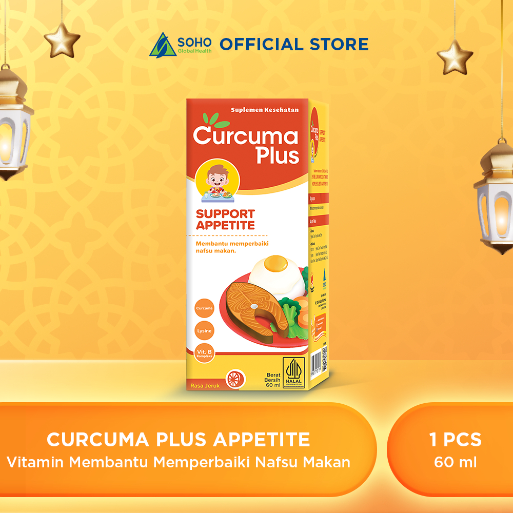 Curcuma Plus Appetite Suplemen Penambah Nafsu Makan Anak Rasa Jeruk 60ml