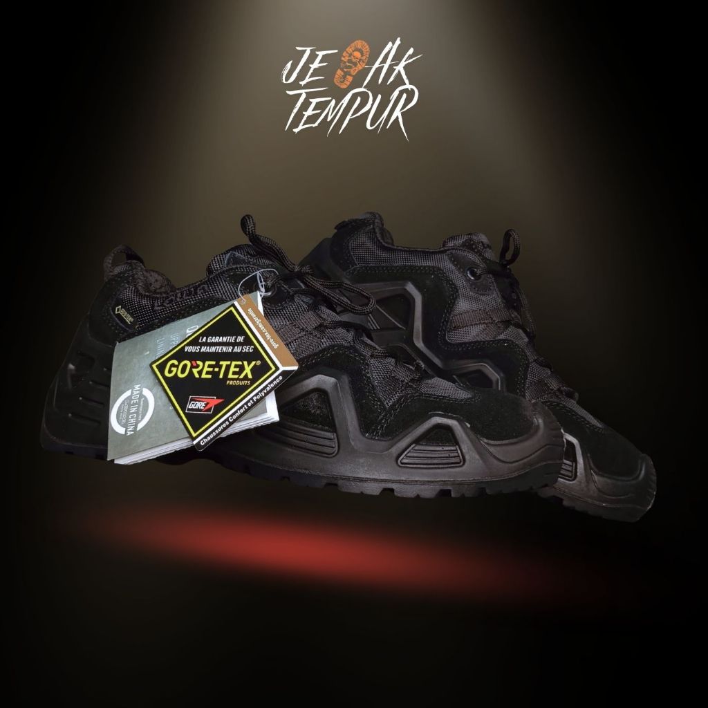 Sepatu Tactical pendek Lowa 4 Inch Mid Hitam black