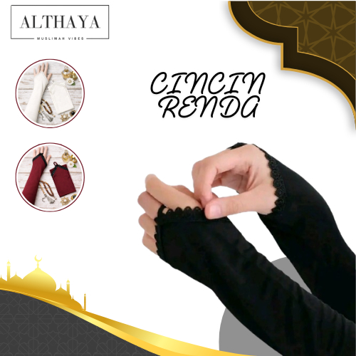 Althaya - HANDSOCK CINCIN RENDA TANGAN PANJANG - UNTUK WANITA MUSLIMAH - BAHAN SPANDEK ADEM ELASTIS