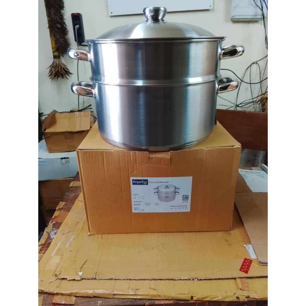 Bima Morganware 400 Pro Pot Steamer D32cm Panci Kukus Susun 2