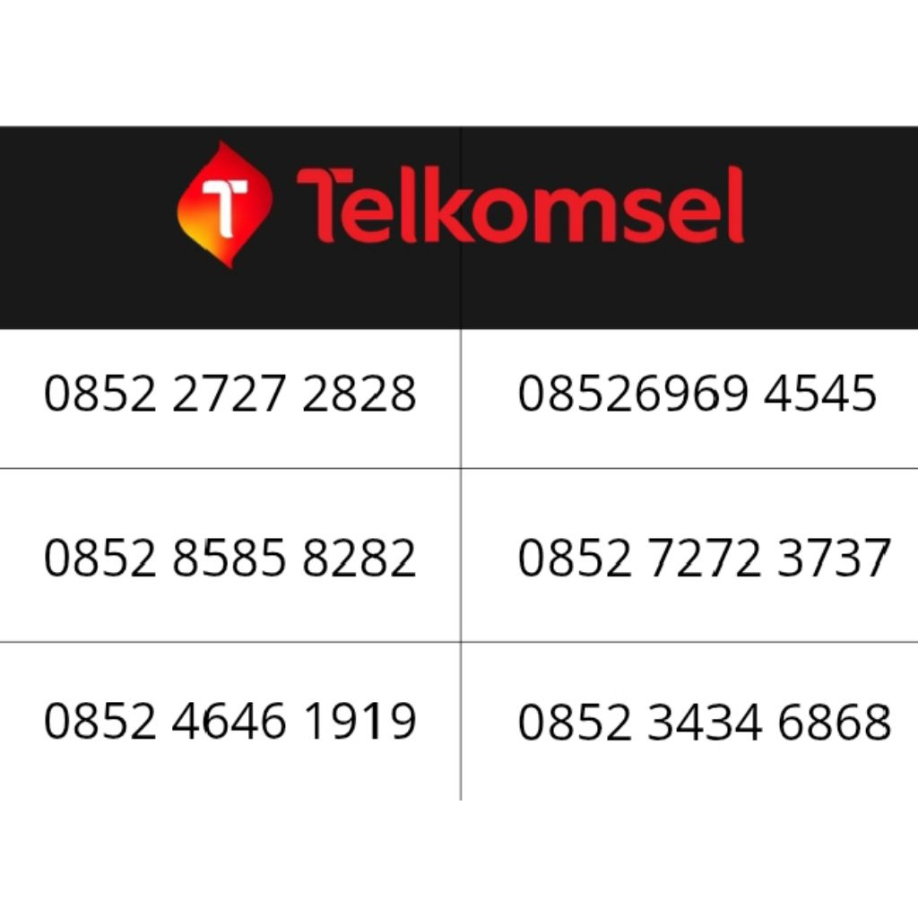 Nomor cantik telkomsel 12 digit bonus kuota 100GB