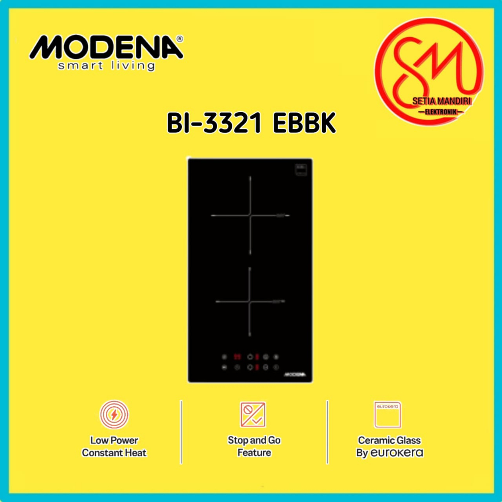 MODENA Kompor Induksi Listrik 2 Tungku - BI 4725 EBBK - BI 3721 EBBK & BI 3321 EBBK