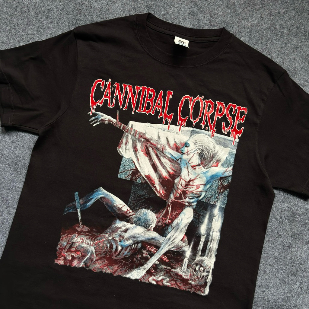 KAOS CANN*BAL COPS* - TOMB OF MUTIL*TED | KAOS METAL | KAOS MUSIK | BAJU PRIA WANITA | KAOS PREMIUM 