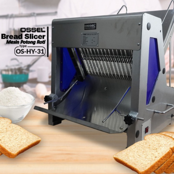 OSSEL Mesin Iris Roti Tawar Bread Slicer Mesin Pemotong Roti Tawar Bread Slicer Mesin Pengiris Roti 