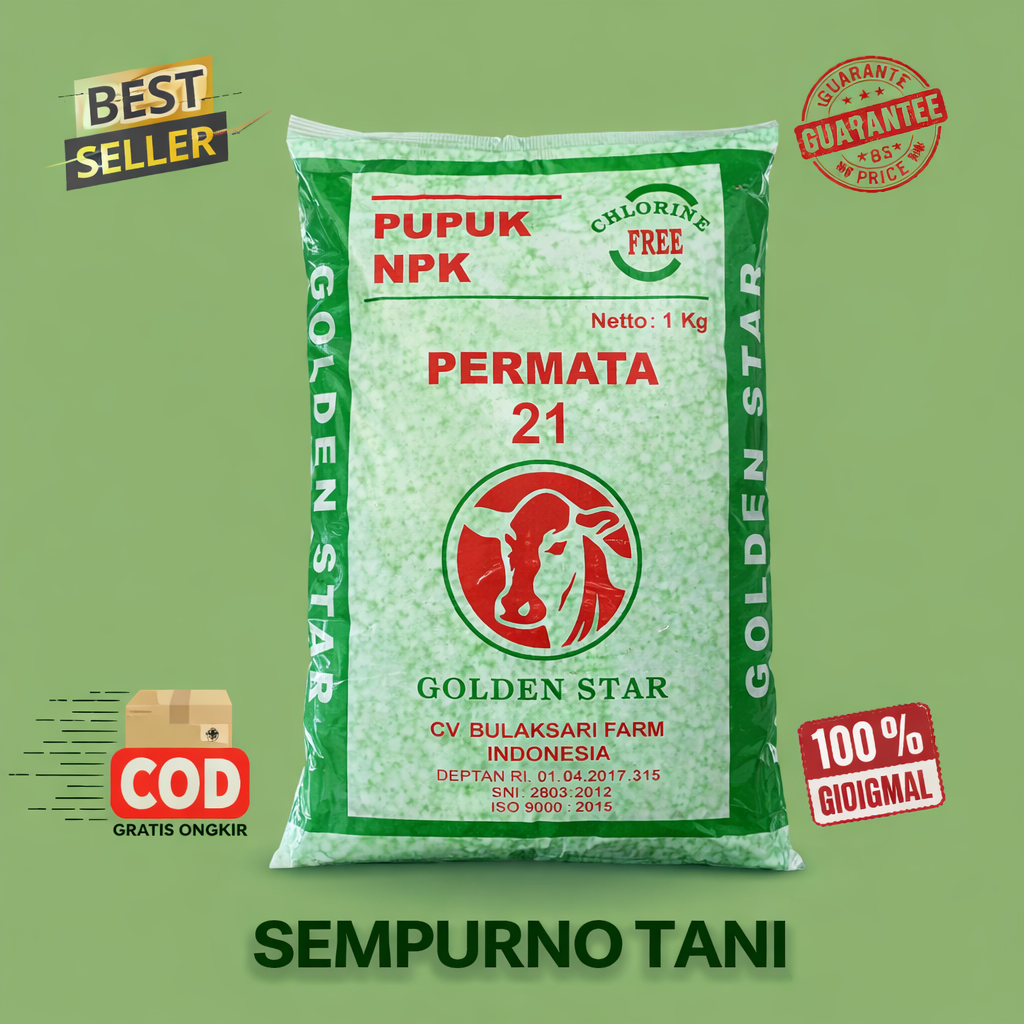 PUPUK NPK - GOLDEN STAR HIJAU 1 KG