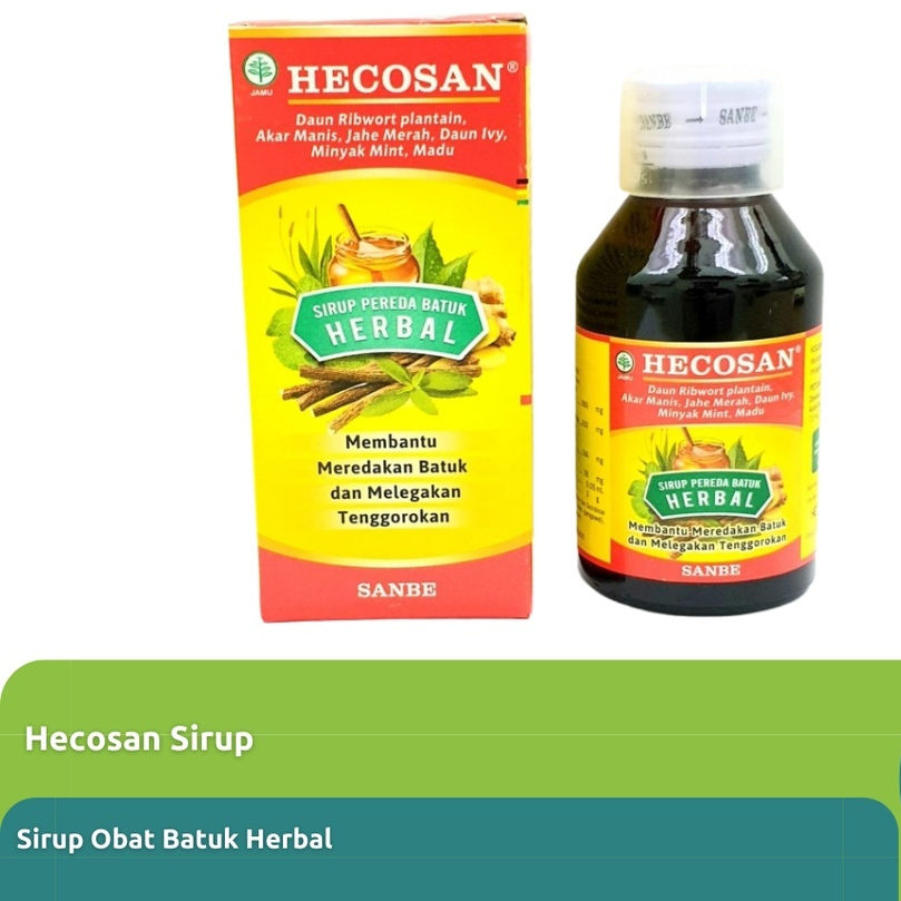 HECOSAN COUGH HERBAL SYR 120 ML meredakan batuk dewasa dan anak