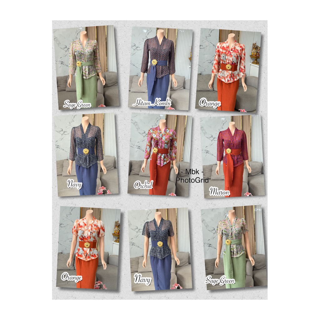 KEBAYA SIFON LONCENG DAN PENDEK