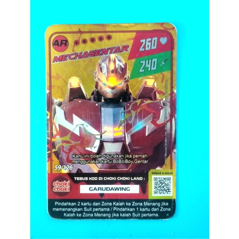 Kartu Boboiboy Monsta Galaxy Card