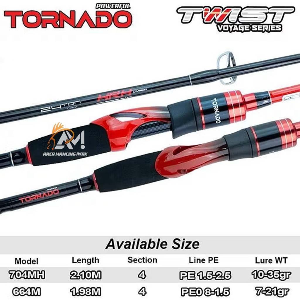 Joran TORNADO TWIST VOYAGE 664 704 - TRAVEL SPINNING ROD