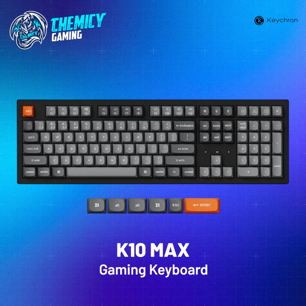 Keychron K10 MAX | K-10 MAX QMK Hotswappable RGB Wireless Mechanical Gaming Keyboard
