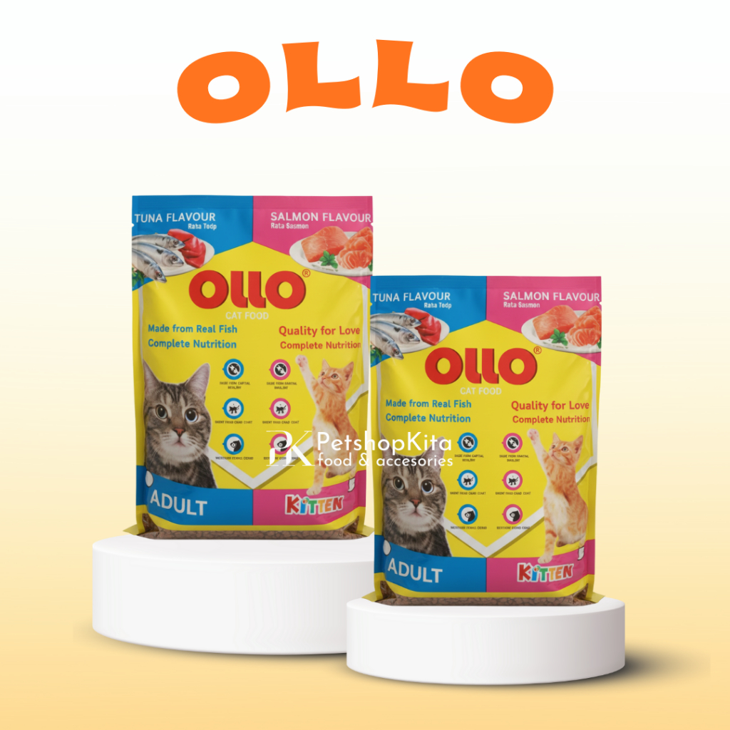 Ollo Cat Food Kitten Adult - Makanan Anak Kucing dan Kucing Dewasa 1KG MURAH