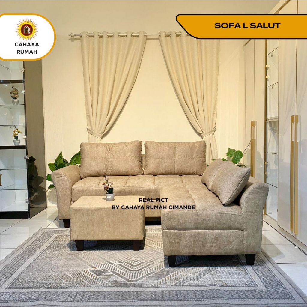 Cahaya Rumah Bojong Gede - Sofa L Salut / Sofa Ruang Tamu / Formasi Minimalis / Produk kustom / Sofa