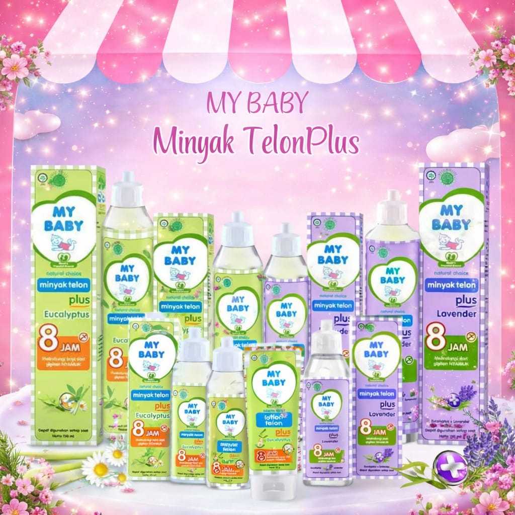 MY BABY Minyak telon 150ml Dan Eucalyptus 60ml , 90ml dan 150 ml / mybaby 150 ml LAVENDER