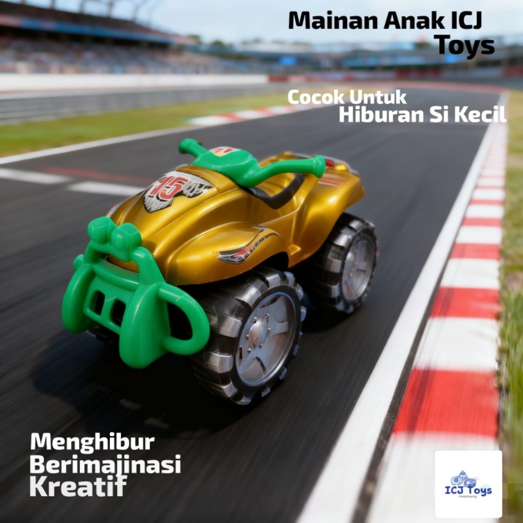*Mainan Anak ICJ Toys Motor ATV Mini, stiker ada yang terkelupas dari agen jual murah | XC-6204