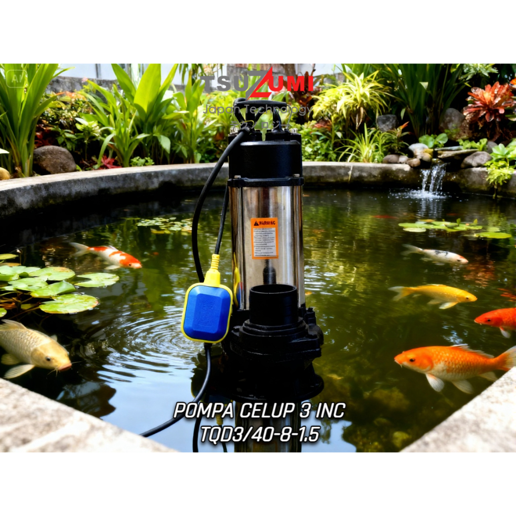Pompa Air Celup 3 Inc 1.5 KW 2 HP 220 V Tsuzumi TQD3/40-8-1.5 Japan Technology