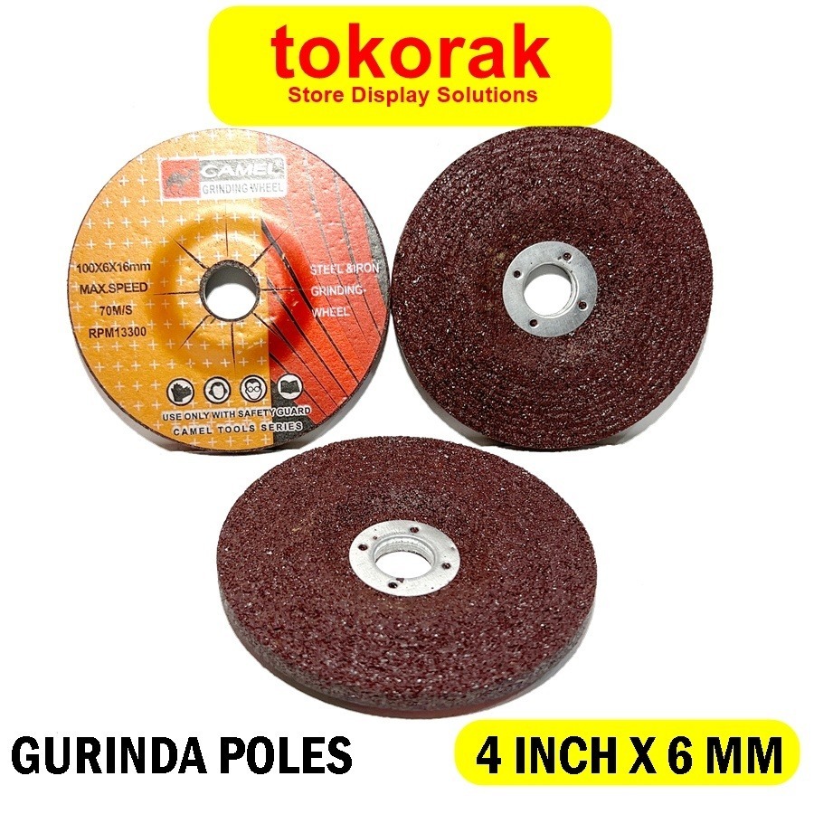 BATU GURINDA POLES 4 INCH TEBAL CAMEL MATA GERINDA 4" GRINDING 4INCH X 6