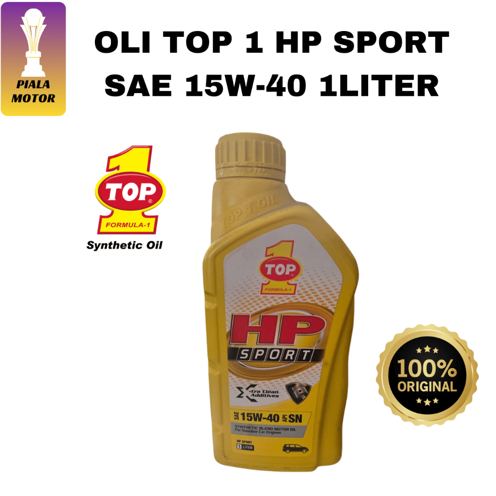 OLI TOP 1 HP SPORT SAE 15W-40 - 1 LITER ORI MURAH