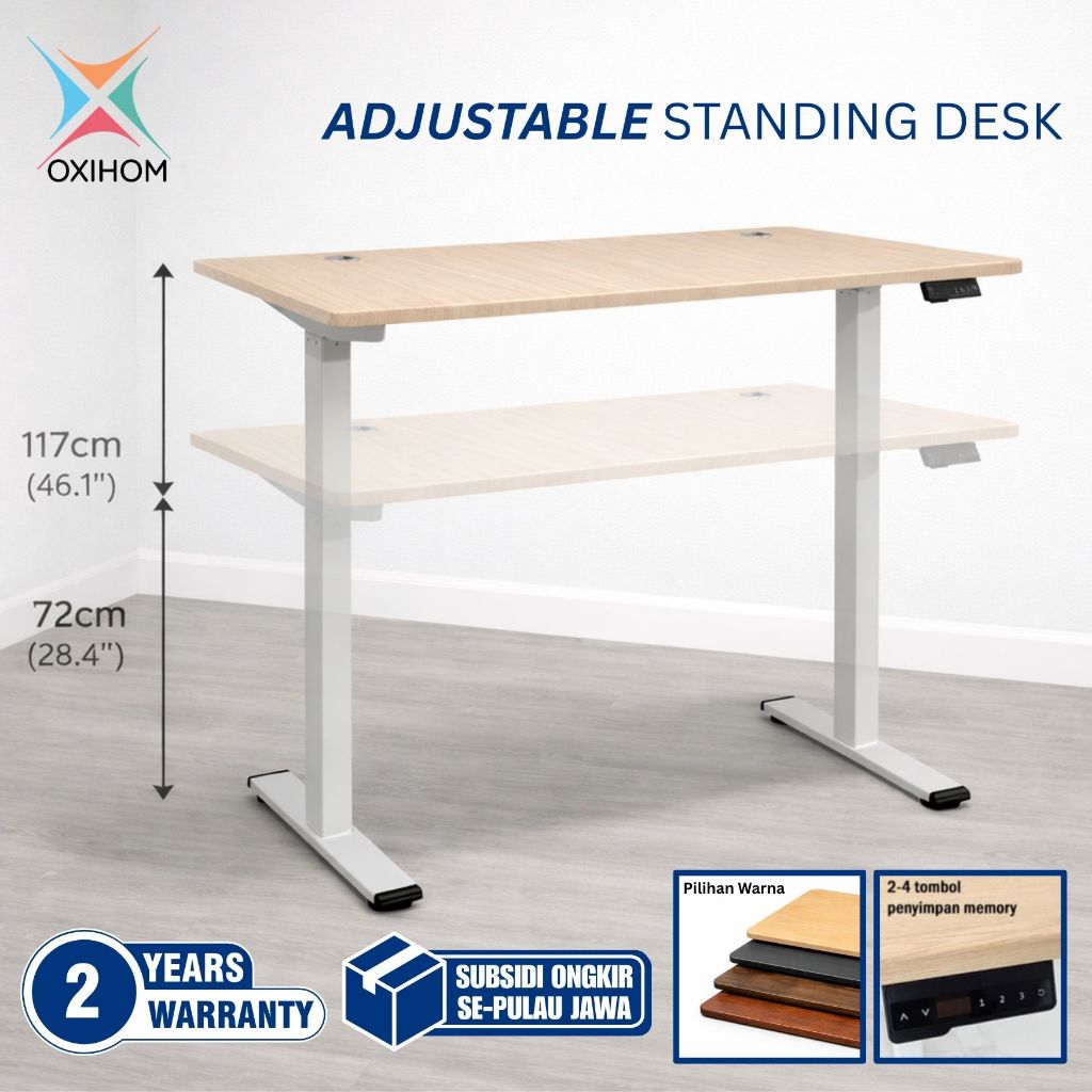 Oxihom T1 Meja Gaming Meja Computer Naik Turun Hidrolik Standing Desk Ergonomic Desk Height Adjusmen