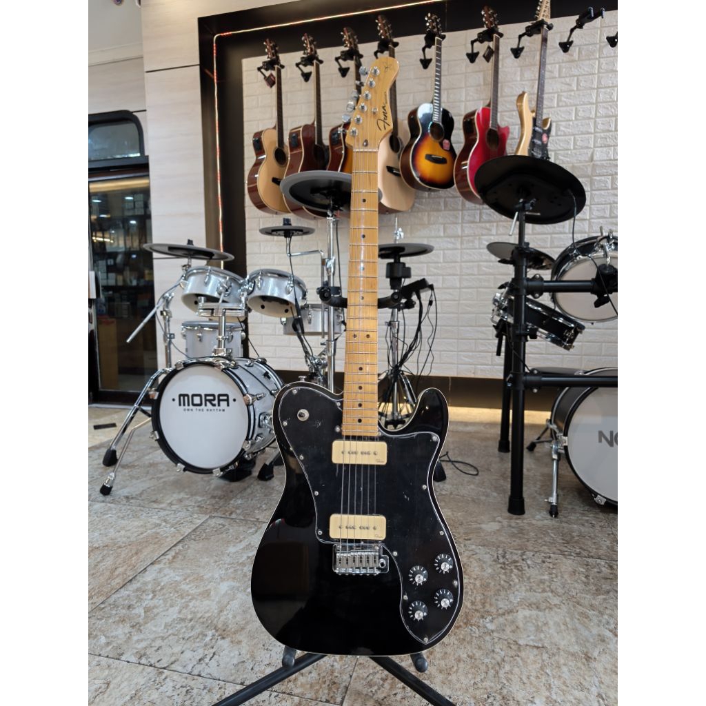 Fena TL DLX P90 Telecaster Deluxe Black Rosewood