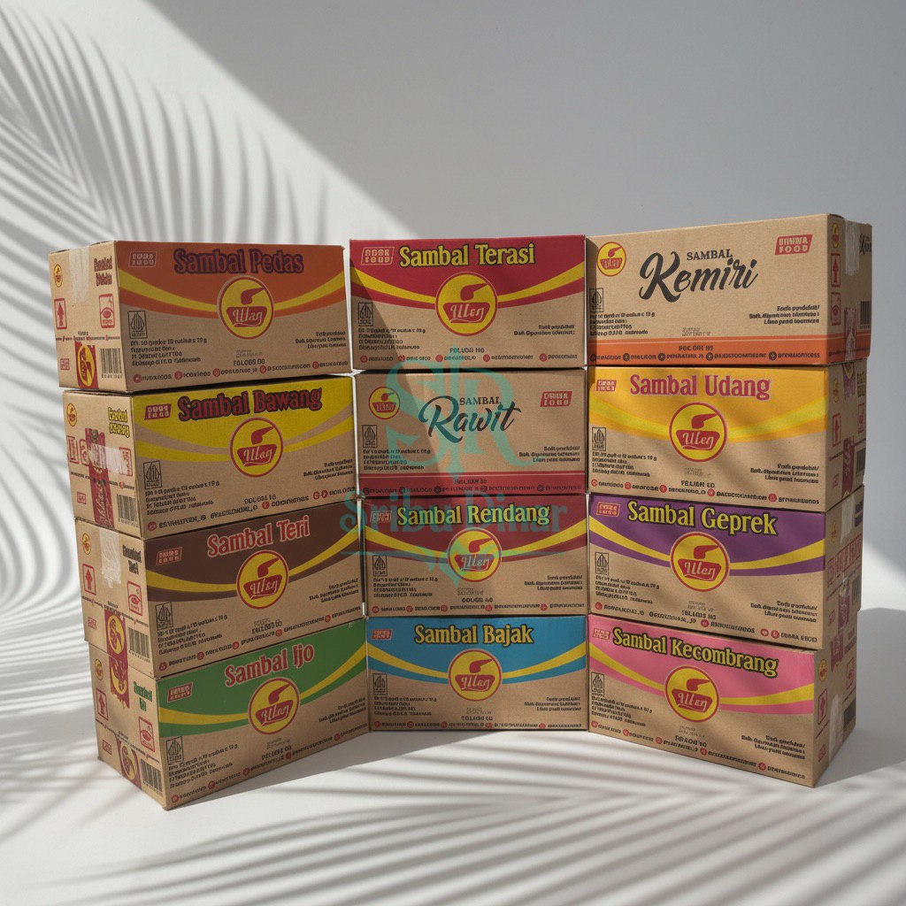 1 DUS SAMBAL ULEG FINNA SAMBAL ULEG TERASI SAMBAL ULEG BAWANG SAMBAL ULEG IJO SAMBAL ULEG KECOMBRANG