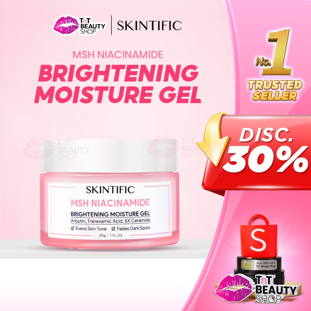 SKINTIFIC MSH Niacinamide Brightening Moisturizer Glowing Moisture Gel 30g | TnT Beauty Shop