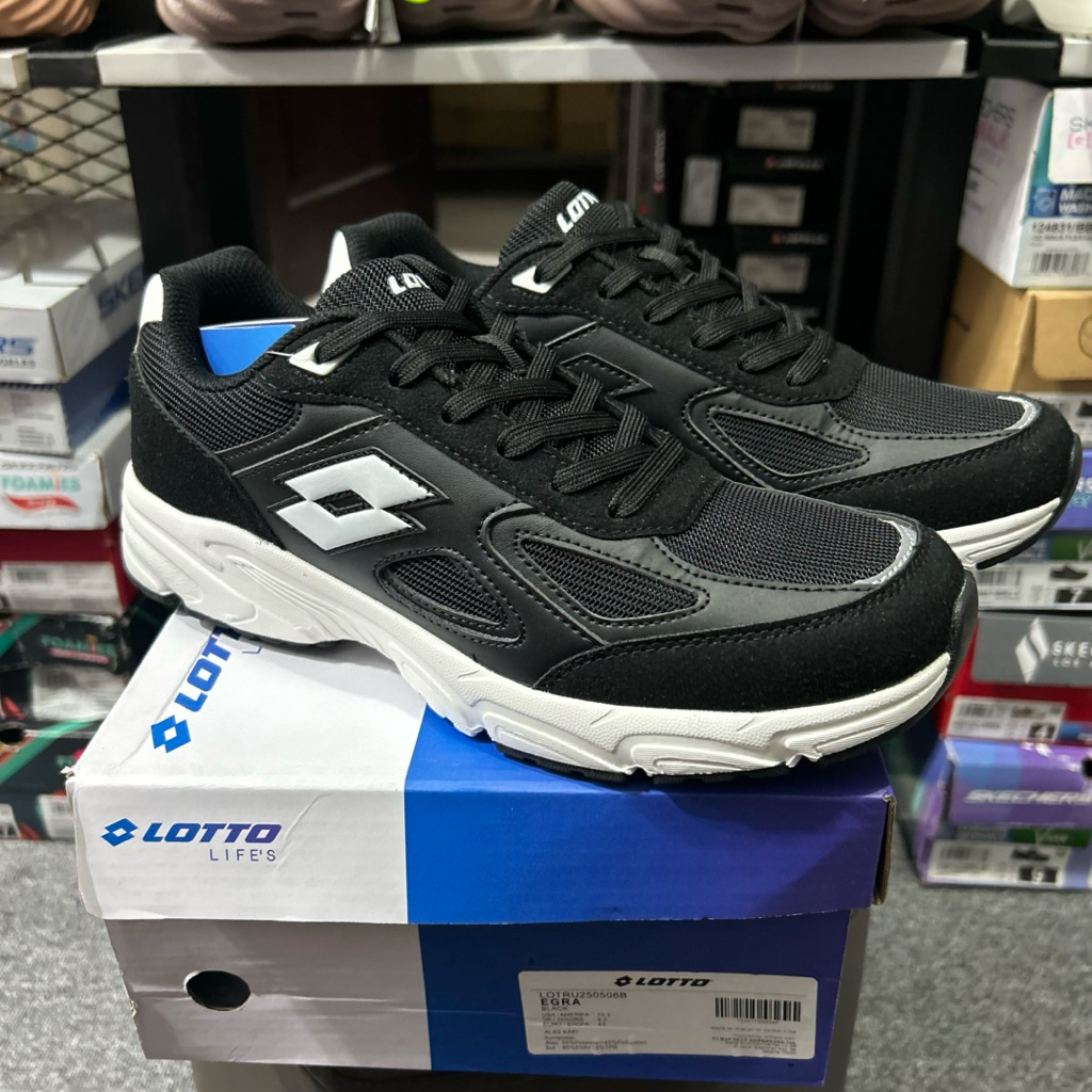 SEPATU RUNNING PRIA LOTTO EGRA BLACK