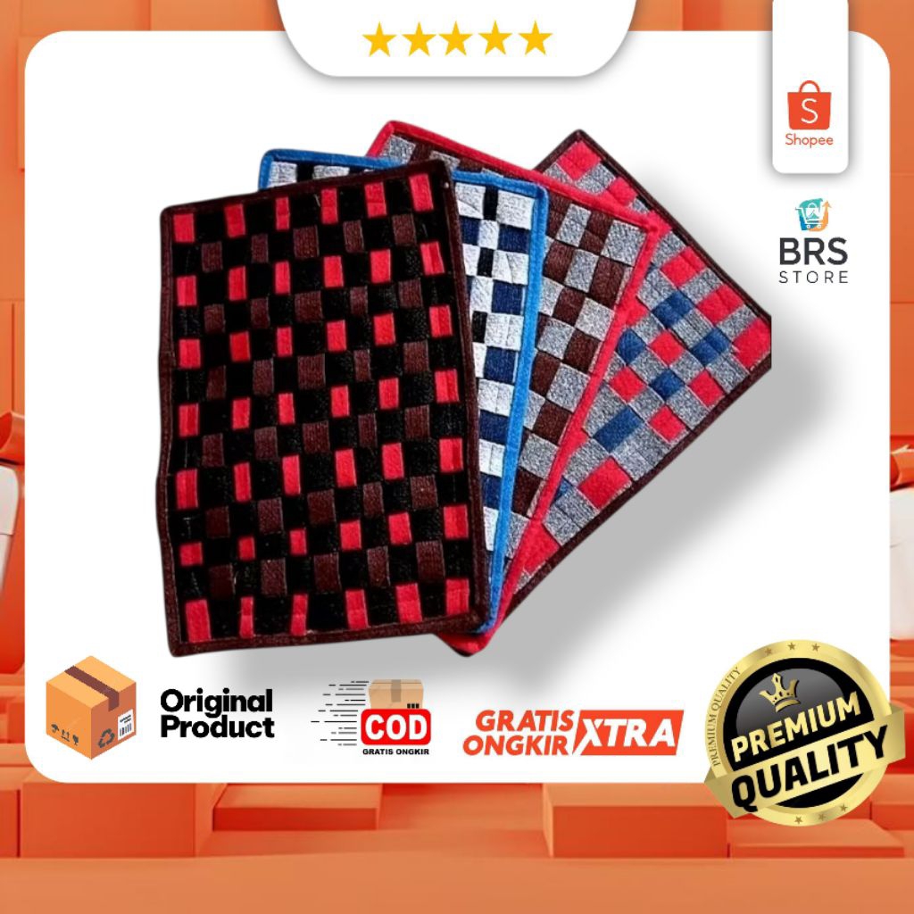 Promo 2pcs keset lantai rumah - keset kotak keset catur tersedia grosir