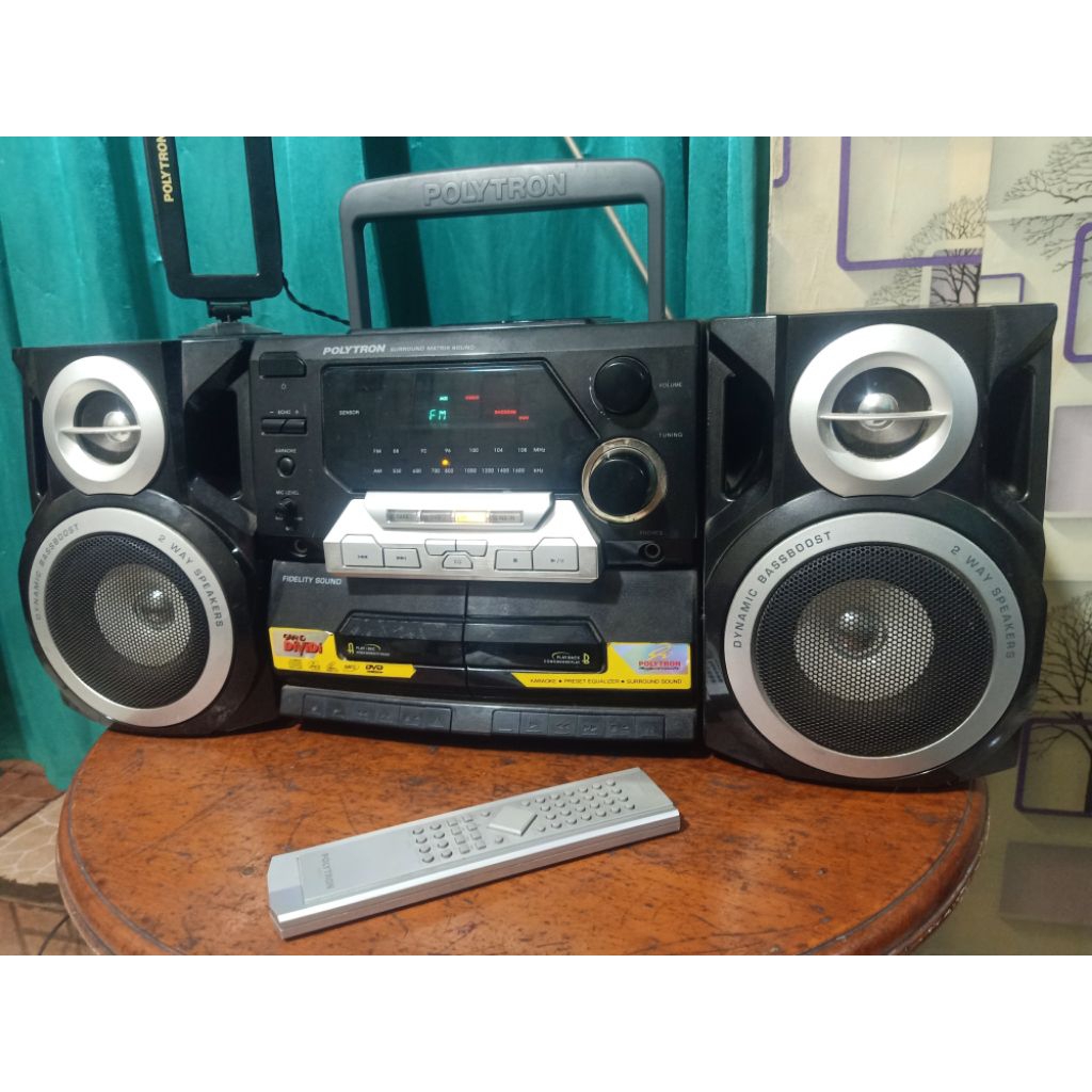 compo polytron matrix sound GD-812B radio tape cd dvd normal remote ada siap bernostalgia