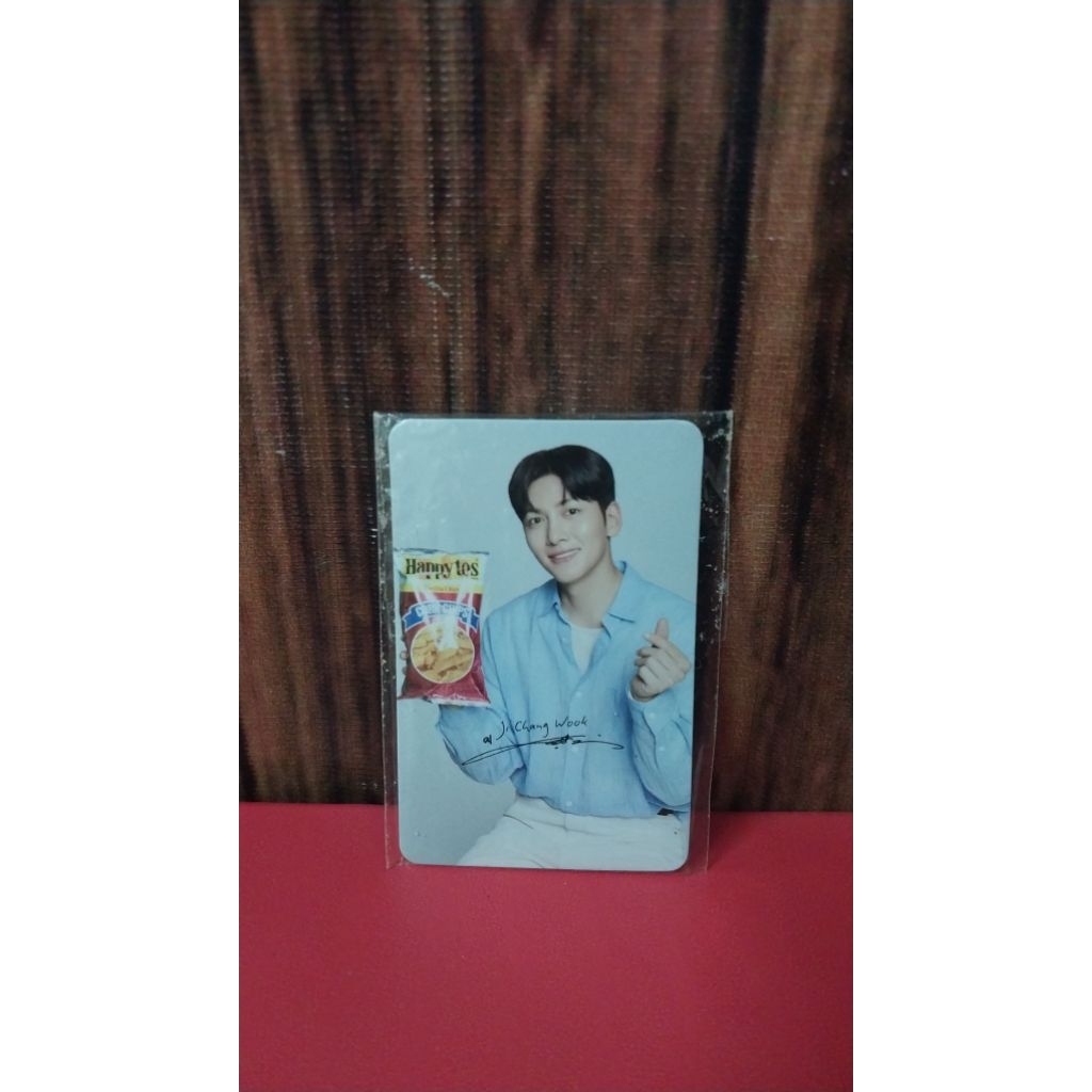 PHOTOCARD/ POTOCARD JI CHANG WOOK X HAPPYTOS OFFICIAL (BELOM DI SCAN QRNYA)